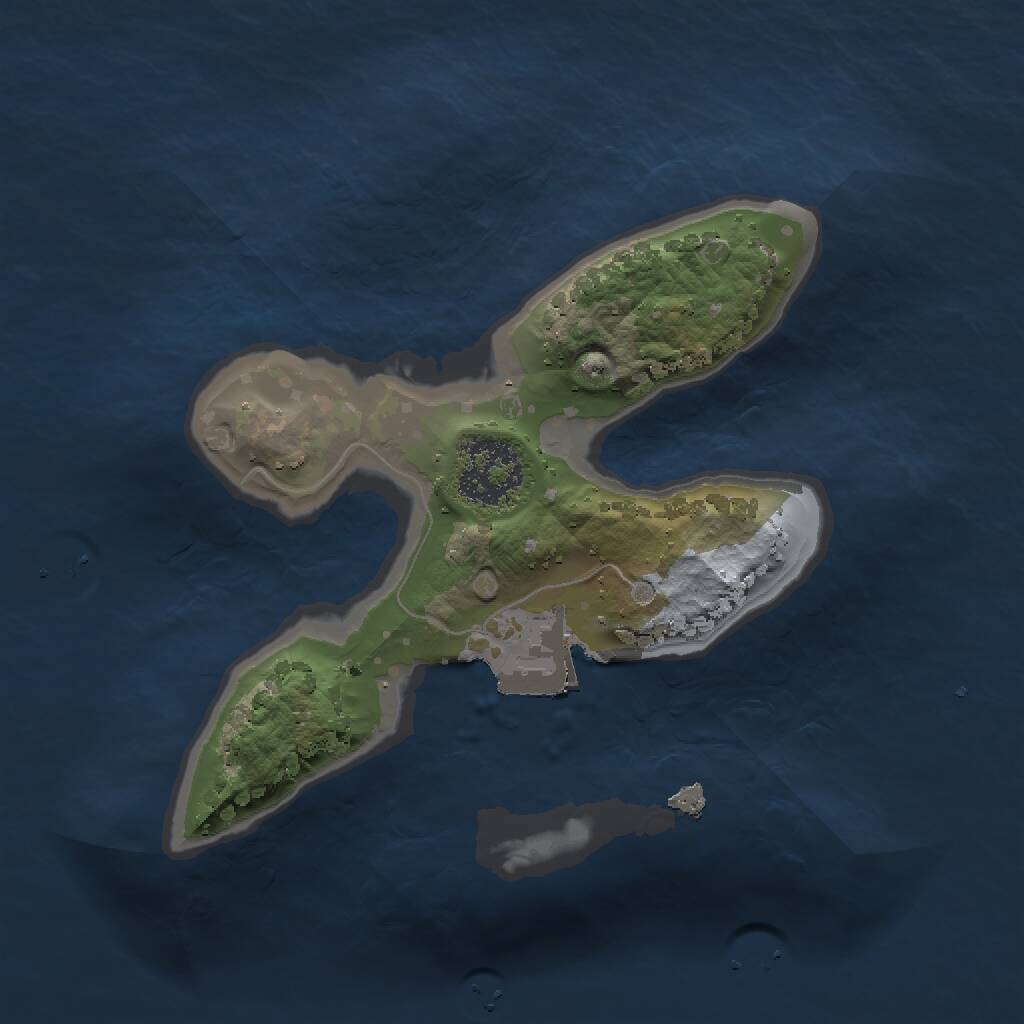 Rust Map: Procedural Map, Size: 1500, Seed: 1213688350, 1 Monuments