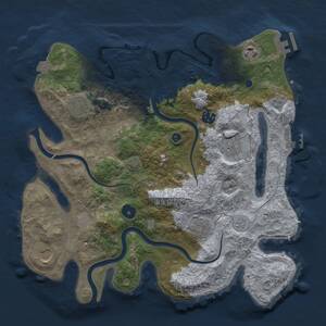 Thumbnail Rust Map: Procedural Map, Size: 3500, Seed: 927522873, 13 Monuments