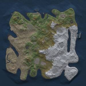 Thumbnail Rust Map: Procedural Map, Size: 3500, Seed: 927522873, 15 Monuments