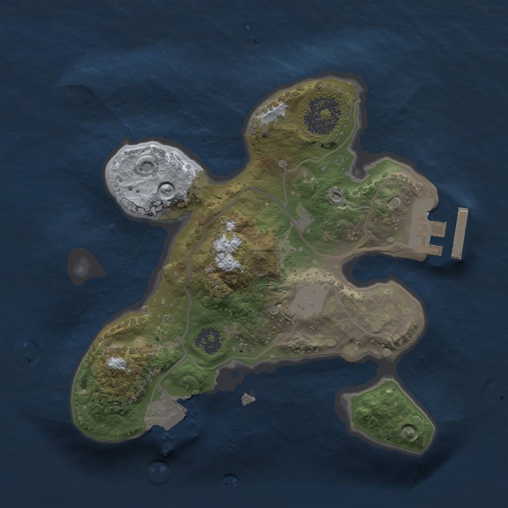 Rust Map: Procedural Map, Size: 2000, Seed: 98022038, 2 Monuments