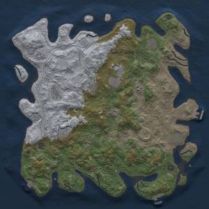 Thumbnail Rust Map: Procedural Map, Size: 4500, Seed: 1393569156, 17 Monuments