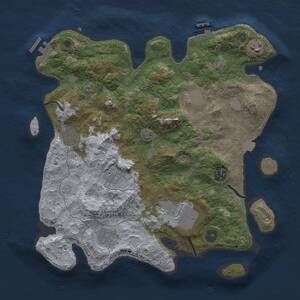 Thumbnail Rust Map: Procedural Map, Size: 3500, Seed: 1694342216, 13 Monuments