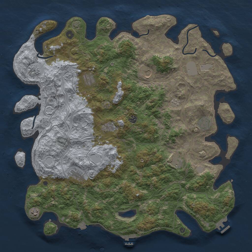 Rust Map: Procedural Map, Size: 4750, Seed: 524, 17 Monuments