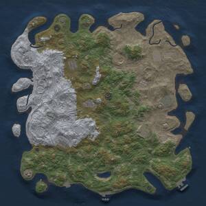 Thumbnail Rust Map: Procedural Map, Size: 4750, Seed: 524, 17 Monuments