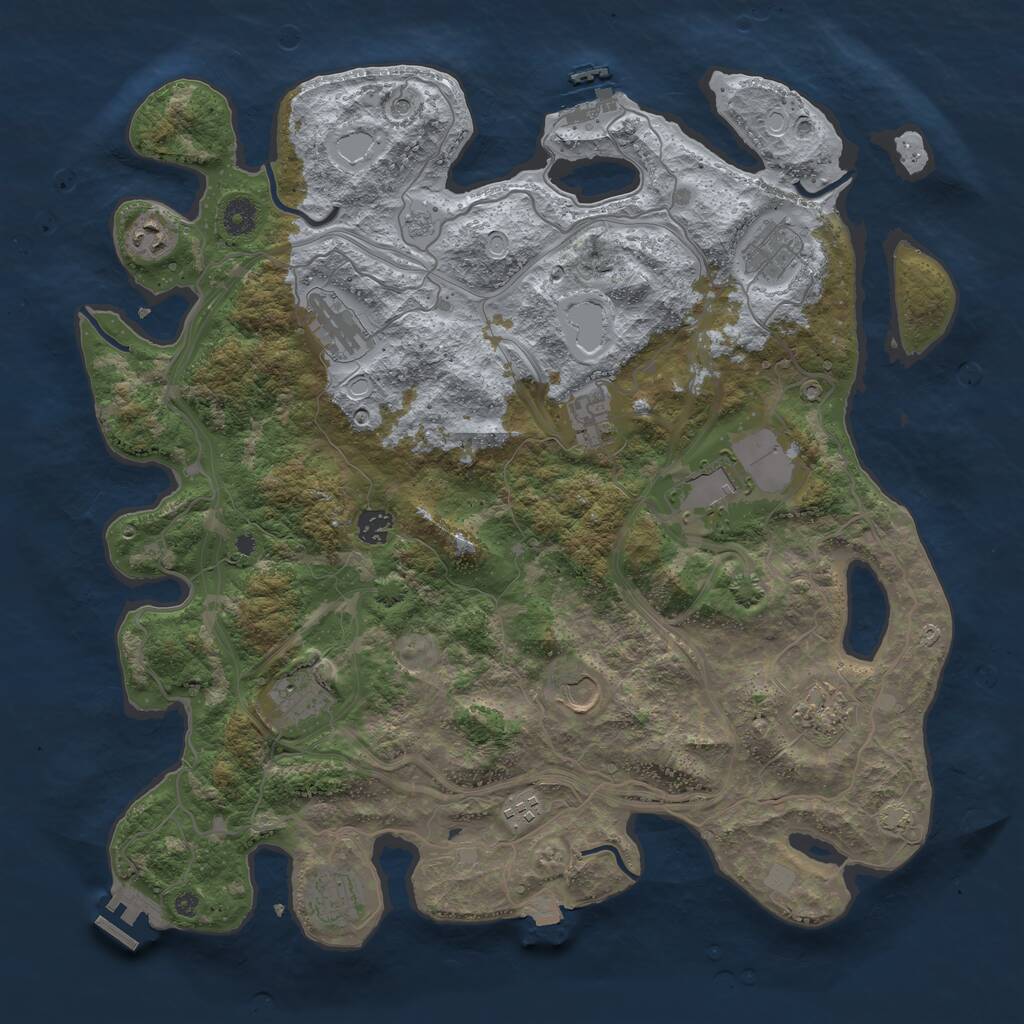 Rust Map: Procedural Map, Size: 4250, Seed: 1527427703, 17 Monuments