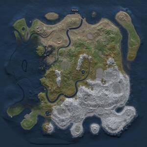 Thumbnail Rust Map: Procedural Map, Size: 3750, Seed: 6461457, 15 Monuments