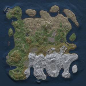 Thumbnail Rust Map: Procedural Map, Size: 3500, Seed: 221914777, 14 Monuments