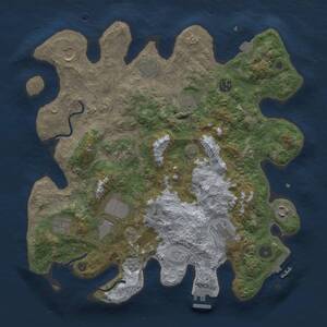 Thumbnail Rust Map: Procedural Map, Size: 3750, Seed: 958263, 16 Monuments