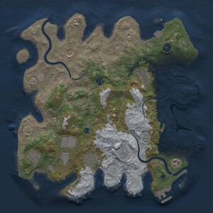 Thumbnail Rust Map: Procedural Map, Size: 3750, Seed: 958263, 16 Monuments