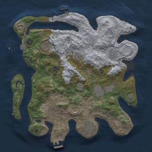 Thumbnail Rust Map: Procedural Map, Size: 3500, Seed: 507265306, 15 Monuments