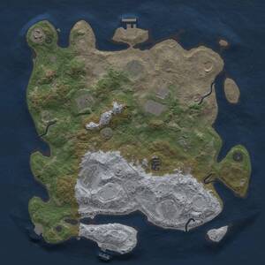 Thumbnail Rust Map: Procedural Map, Size: 3750, Seed: 12139, 15 Monuments