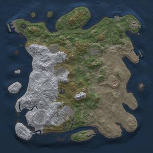 Thumbnail Rust Map: Procedural Map, Size: 3850, Seed: 284567663, 15 Monuments