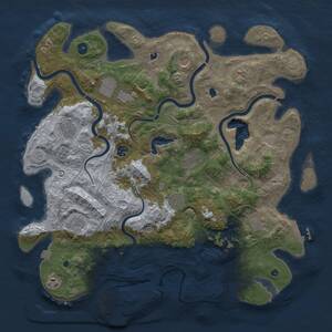 Thumbnail Rust Map: Procedural Map, Size: 4500, Seed: 1516803835, 17 Monuments