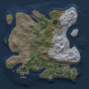 Thumbnail Rust Map: Procedural Map, Size: 3000, Seed: 237923177, 10 Monuments