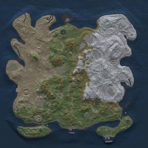 Thumbnail Rust Map: Procedural Map, Size: 4250, Seed: 1737887205, 17 Monuments