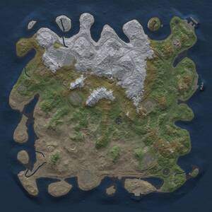 Thumbnail Rust Map: Procedural Map, Size: 4500, Seed: 1753767254, 17 Monuments