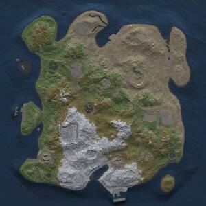 Thumbnail Rust Map: Procedural Map, Size: 3500, Seed: 481336792, 15 Monuments