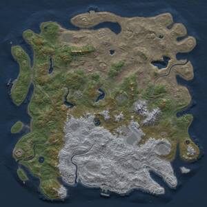 Thumbnail Rust Map: Procedural Map, Size: 5000, Seed: 744633787, 17 Monuments