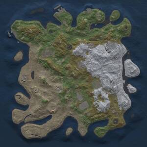 Thumbnail Rust Map: Procedural Map, Size: 4000, Seed: 642579, 16 Monuments