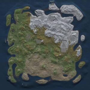 Thumbnail Rust Map: Procedural Map, Size: 4500, Seed: 95234913, 17 Monuments