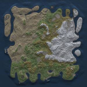 Thumbnail Rust Map: Procedural Map, Size: 4500, Seed: 841025774, 17 Monuments