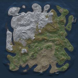 Thumbnail Rust Map: Procedural Map, Size: 4250, Seed: 1870069721, 16 Monuments