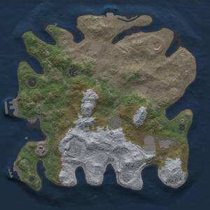 Thumbnail Rust Map: Procedural Map, Size: 3500, Seed: 218062176, 14 Monuments