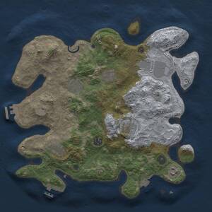 Thumbnail Rust Map: Procedural Map, Size: 3500, Seed: 1590722478, 14 Monuments