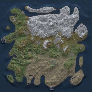 Thumbnail Rust Map: Procedural Map, Size: 4335, Seed: 4399, 17 Monuments