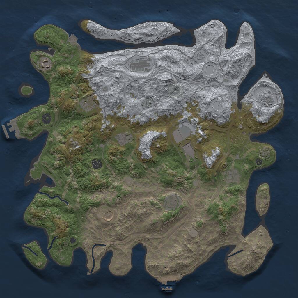 Rust Map: Procedural Map, Size: 4335, Seed: 4399, 17 Monuments