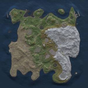 Thumbnail Rust Map: Procedural Map, Size: 3500, Seed: 427475922, 15 Monuments