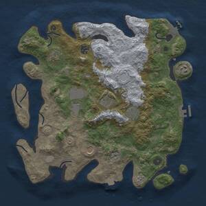 Thumbnail Rust Map: Procedural Map, Size: 3700, Seed: 998118, 14 Monuments