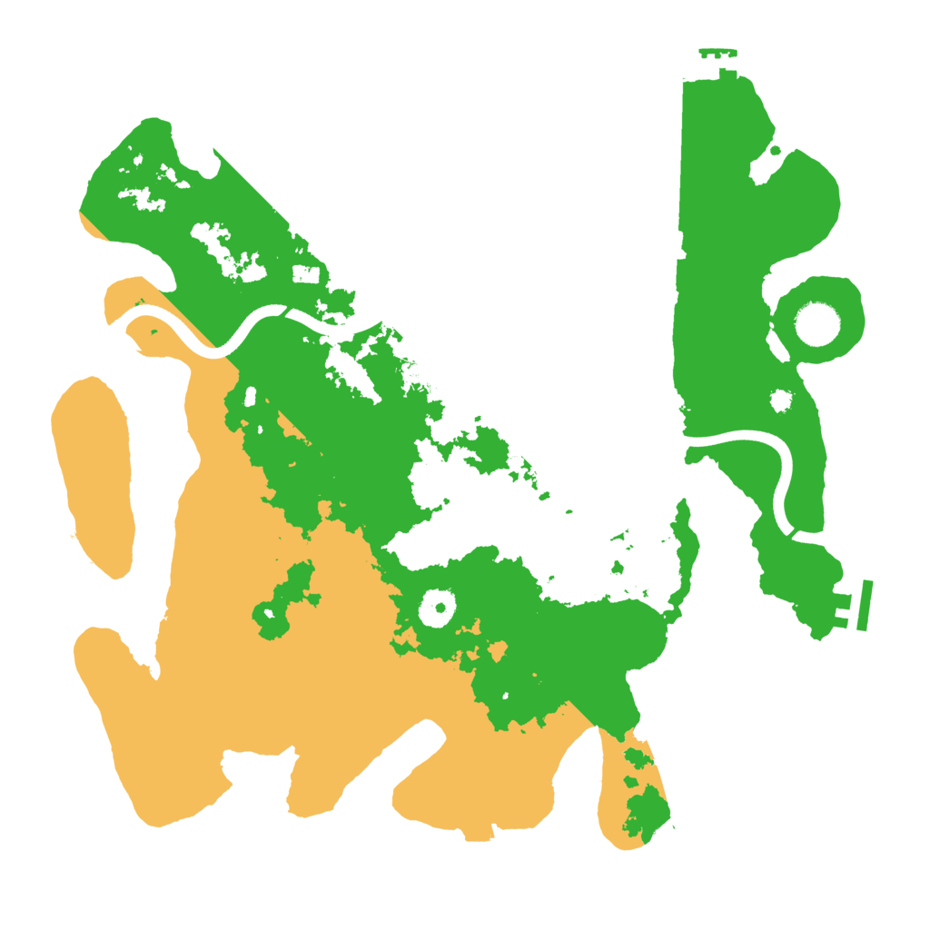 Biome Rust Map: Procedural Map, Size: 3700, Seed: 998118