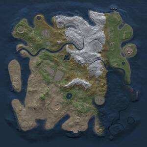 Thumbnail Rust Map: Procedural Map, Size: 3700, Seed: 998118, 13 Monuments