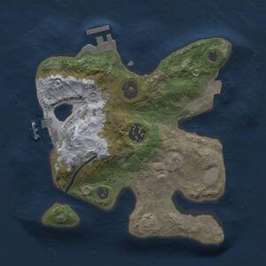 Thumbnail Rust Map: Procedural Map, Size: 2300, Seed: 594994893, 6 Monuments