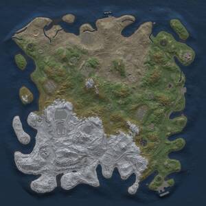 Thumbnail Rust Map: Procedural Map, Size: 4500, Seed: 1276215815, 17 Monuments