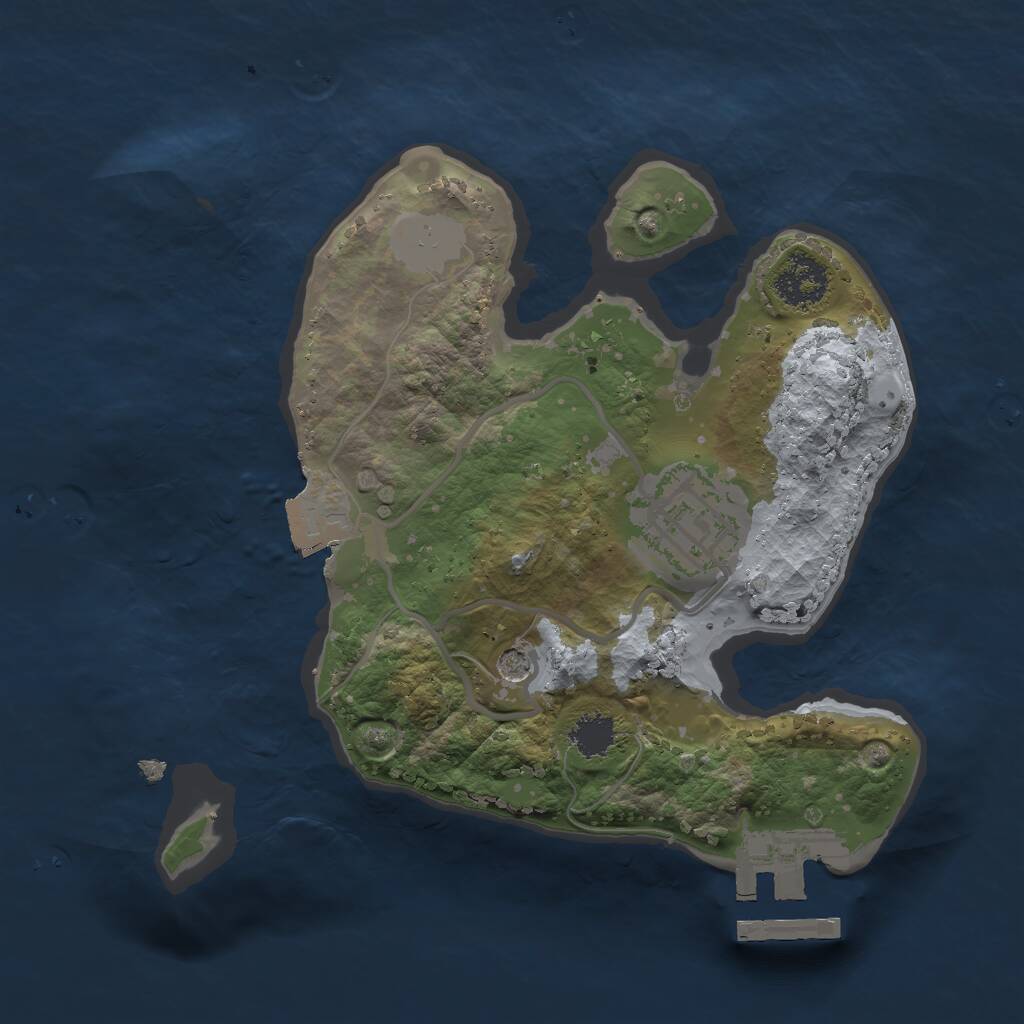 Rust Map: Procedural Map, Size: 2000, Seed: 996999, 4 Monuments