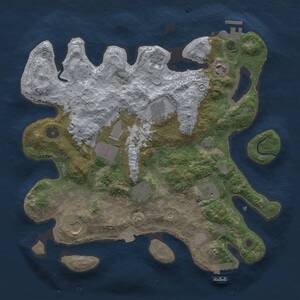 Thumbnail Rust Map: Procedural Map, Size: 3500, Seed: 628767515, 13 Monuments