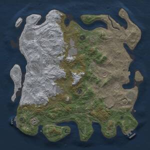 Thumbnail Rust Map: Procedural Map, Size: 4250, Seed: 607144354, 17 Monuments