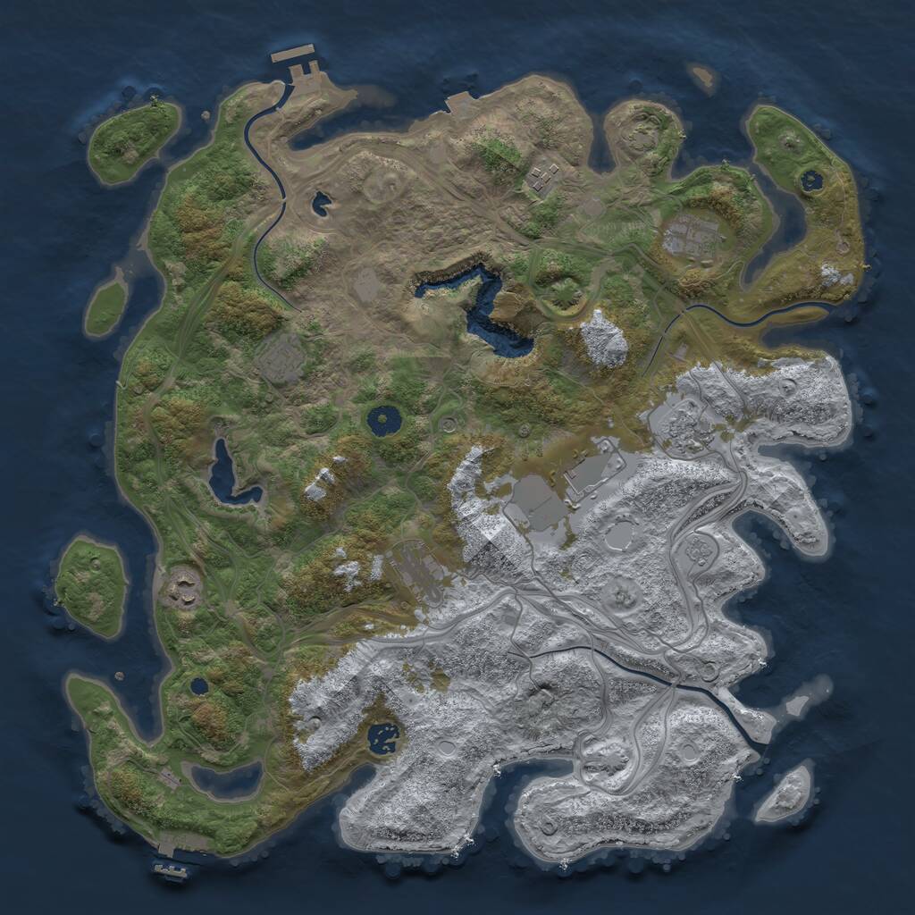 Rust Map: Procedural Map, Size: 4250, Seed: 778811, 14 Monuments