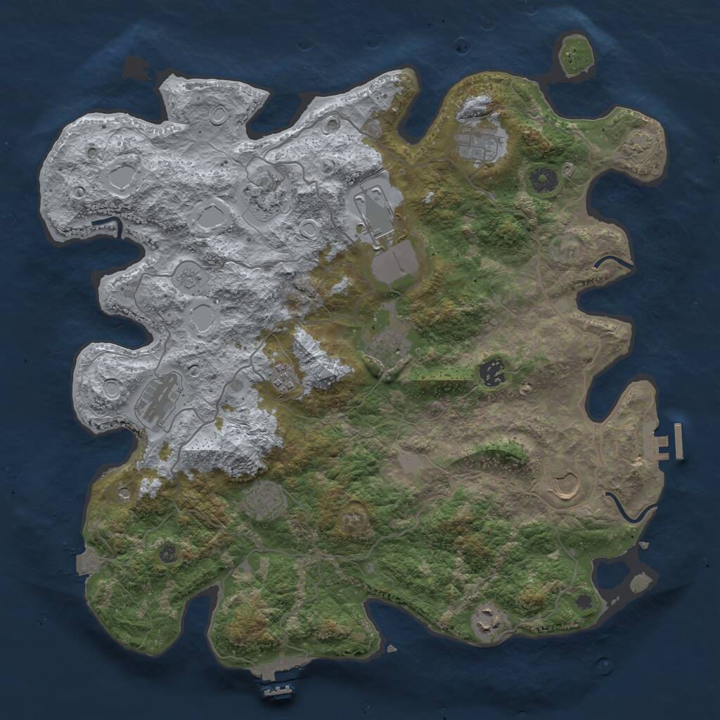 Rust Map: Procedural Map, Size: 4000, Seed: 20240927, 16 Monuments