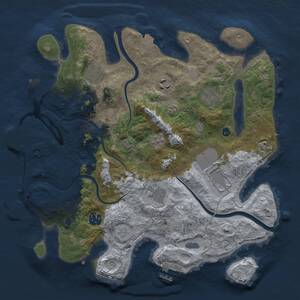 Thumbnail Rust Map: Procedural Map, Size: 3500, Seed: 556634145, 13 Monuments
