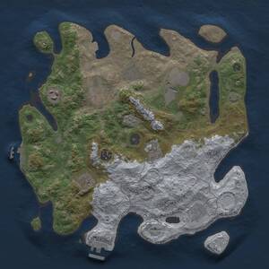 Thumbnail Rust Map: Procedural Map, Size: 3500, Seed: 556634145, 15 Monuments