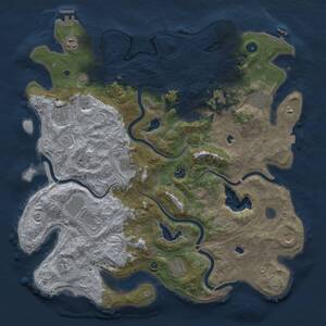 Thumbnail Rust Map: Procedural Map, Size: 4500, Seed: 467705939, 17 Monuments