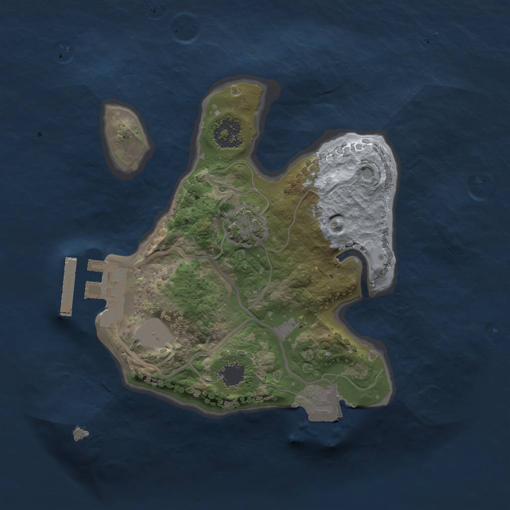 Rust Map: Procedural Map, Size: 1750, Seed: 730656799, 3 Monuments