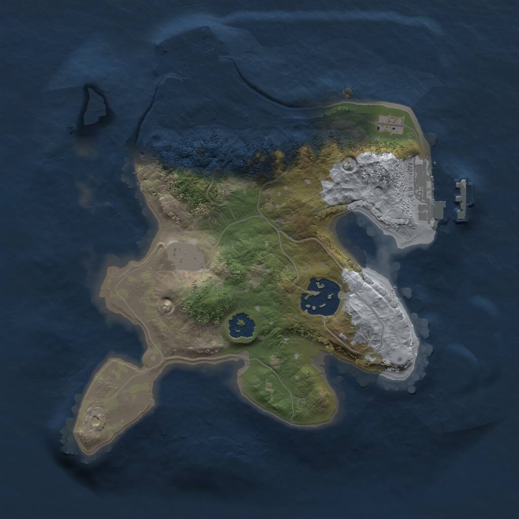 Rust Map: Procedural Map, Size: 2000, Seed: 1573993670, 4 Monuments