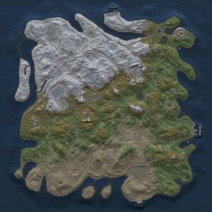 Thumbnail Rust Map: Procedural Map, Size: 4500, Seed: 1710550838, 17 Monuments