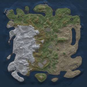 Thumbnail Rust Map: Procedural Map, Size: 4250, Seed: 1145144095, 17 Monuments