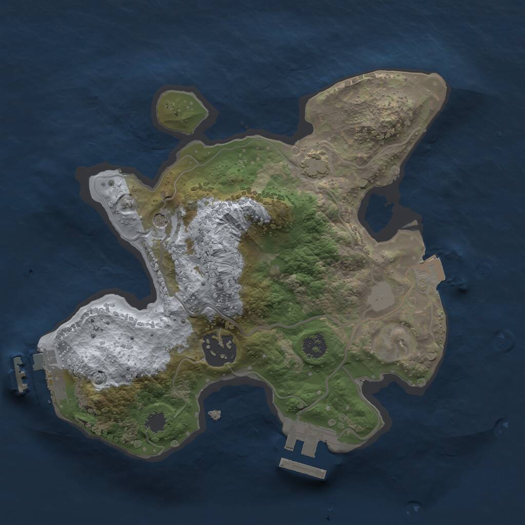 Rust Map: Procedural Map, Size: 2250, Seed: 1526345424, 6 Monuments