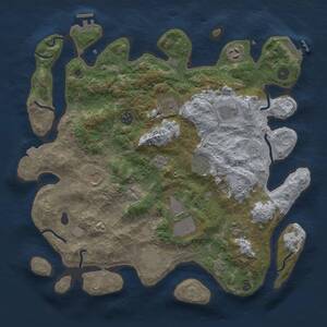 Thumbnail Rust Map: Procedural Map, Size: 3905, Seed: 8910, 16 Monuments